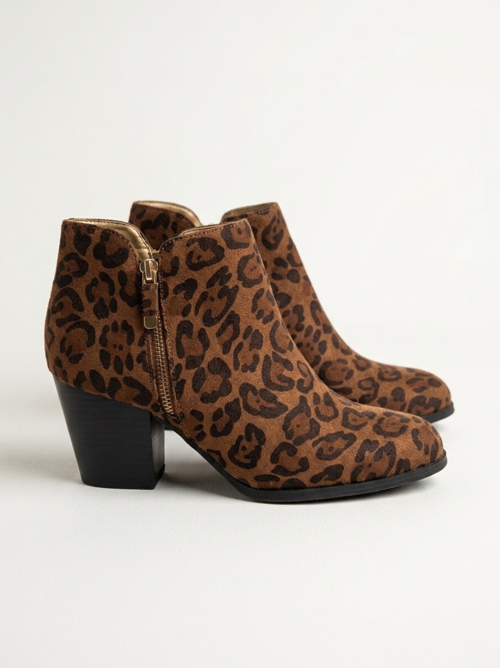 Style & Co. Leopard-Print Ankle Boots in Brown and Black